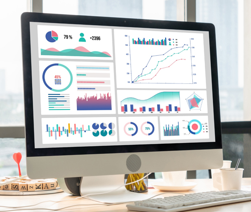  إمكانية إدارة و استخدام لوحات المعلومات التفاعلية Dashboards  

